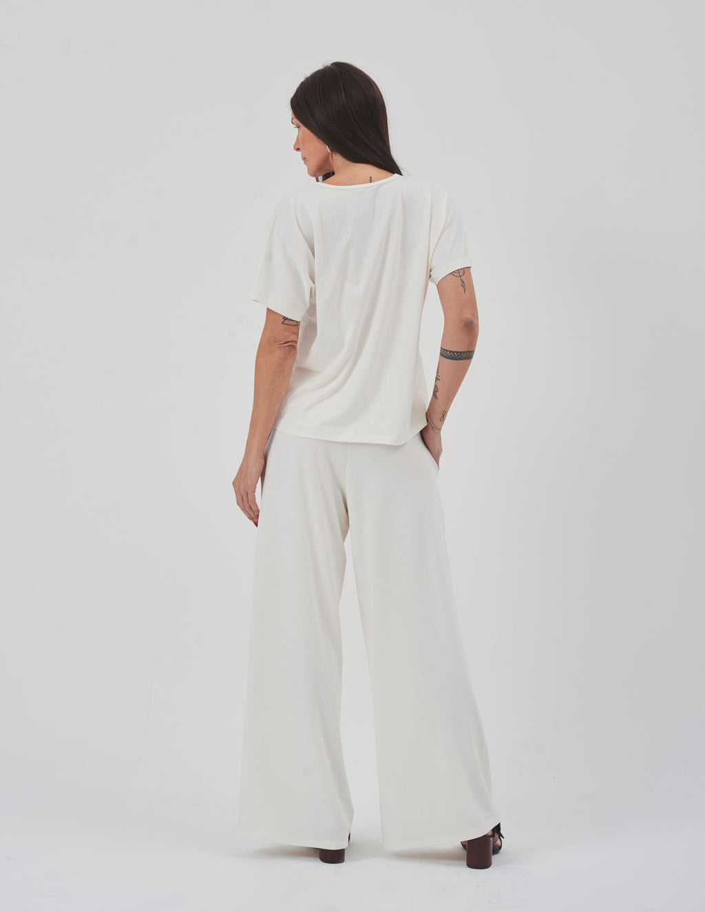 Conjunto Blusa Maria Off White e Calça Panamá Off White