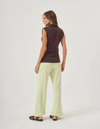 Conjunto Blusa Bárbara Marrom e Calça Munique Verde Claro