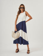Vestido Charlotte Duo Azul Marinho