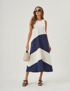 Vestido Charlotte Duo Azul Marinho