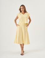 Conjunto Alessia Amarelo Manteiga