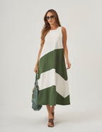 Vestido Charlotte Duo Verde Militar