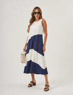 Vestido Charlotte Duo Azul Marinho