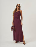 Vestido Laura Malbec