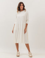 VESTIDO MIDI MILÃO OFF WHITE