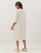 VESTIDO MIDI MILÃO OFF WHITE