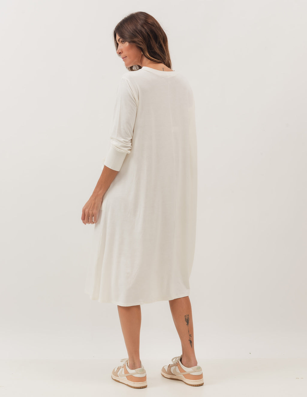 VESTIDO MIDI MILÃO OFF WHITE