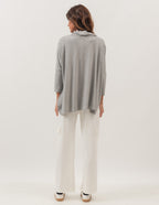 Conjunto Blusa Gola Boba Mescla e Calça Safira Off White