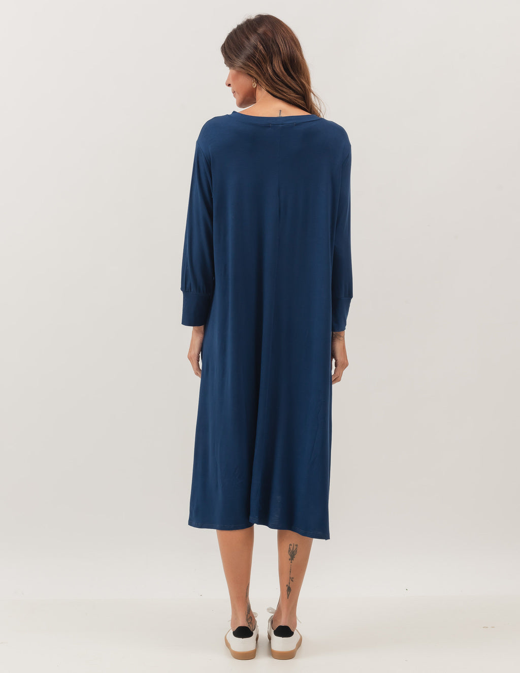 VESTIDO MIDI MILÃO MARINHO