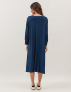 VESTIDO MIDI MILÃO MARINHO