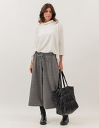 Conjunto Blusa Gola Boba Off White e Calça Monaco Mescla