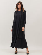 Conjunto Vestido Naomi Preto com Cardigan Preto