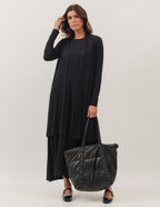 Conjunto Vestido Naomi Preto com Cardigan Preto