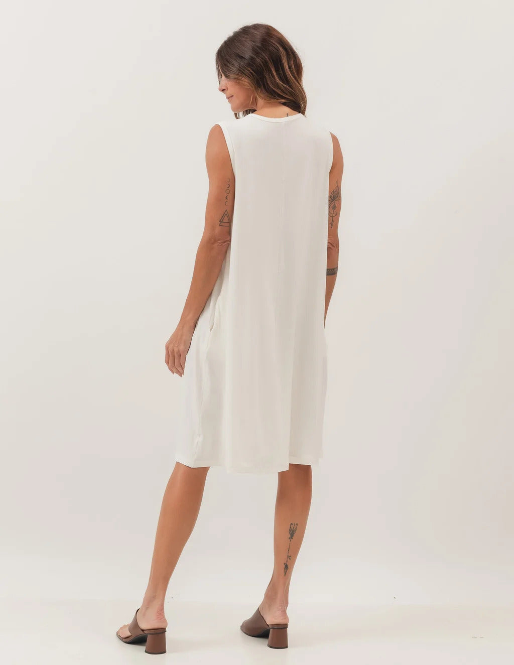 Kit Vestido Liz: Off White, Marrom e Malbec Único