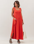 Vestido Longo Veneza Terracota