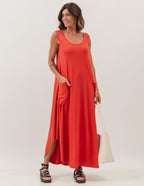 Vestido Longo Veneza Terracota