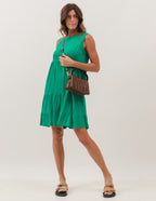 Vestido Curto Juliana Verde Bandeira