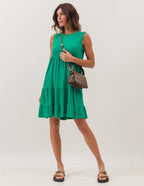 Vestido Curto Juliana Verde Bandeira