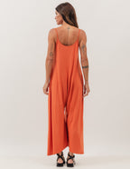 Macacão Pantalona Veronica Terracota