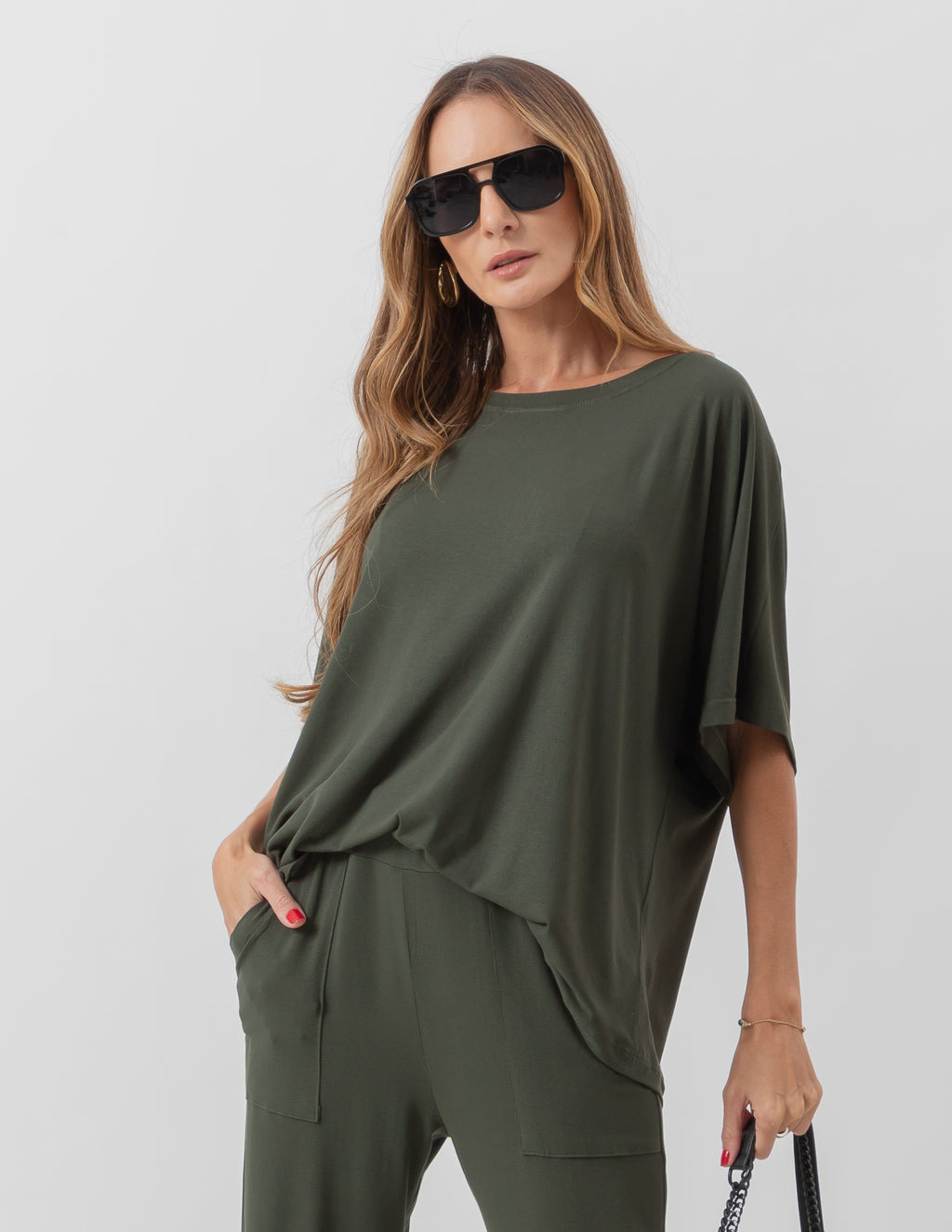 Blusa Elisa Verde Militar
