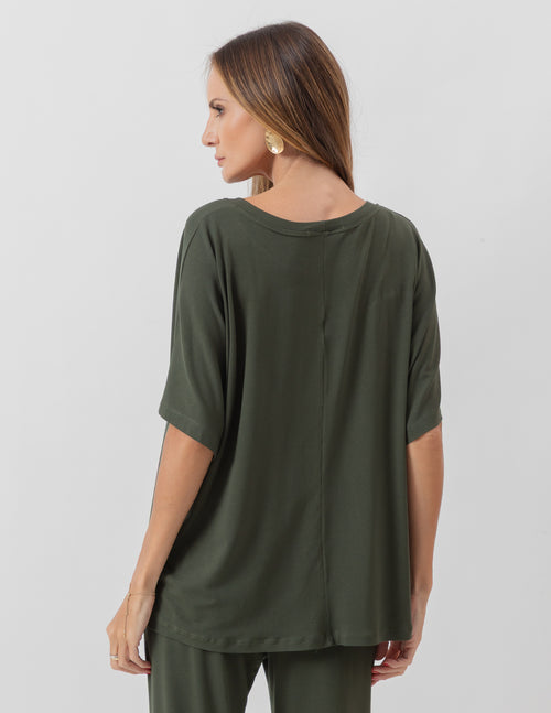 Blusa Elisa Verde Militar
