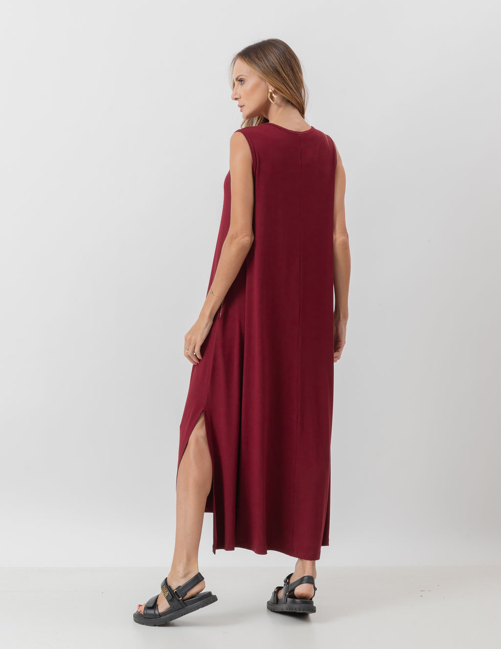 Vestido Longo Clara Bordô