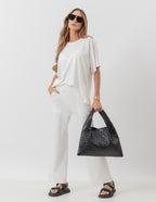 Conjunto Elisa Off White em Moletinho