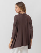 Blusa Gola Boba Oversized Marrom