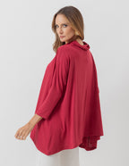 Blusa Gola Boba Oversized Bordô