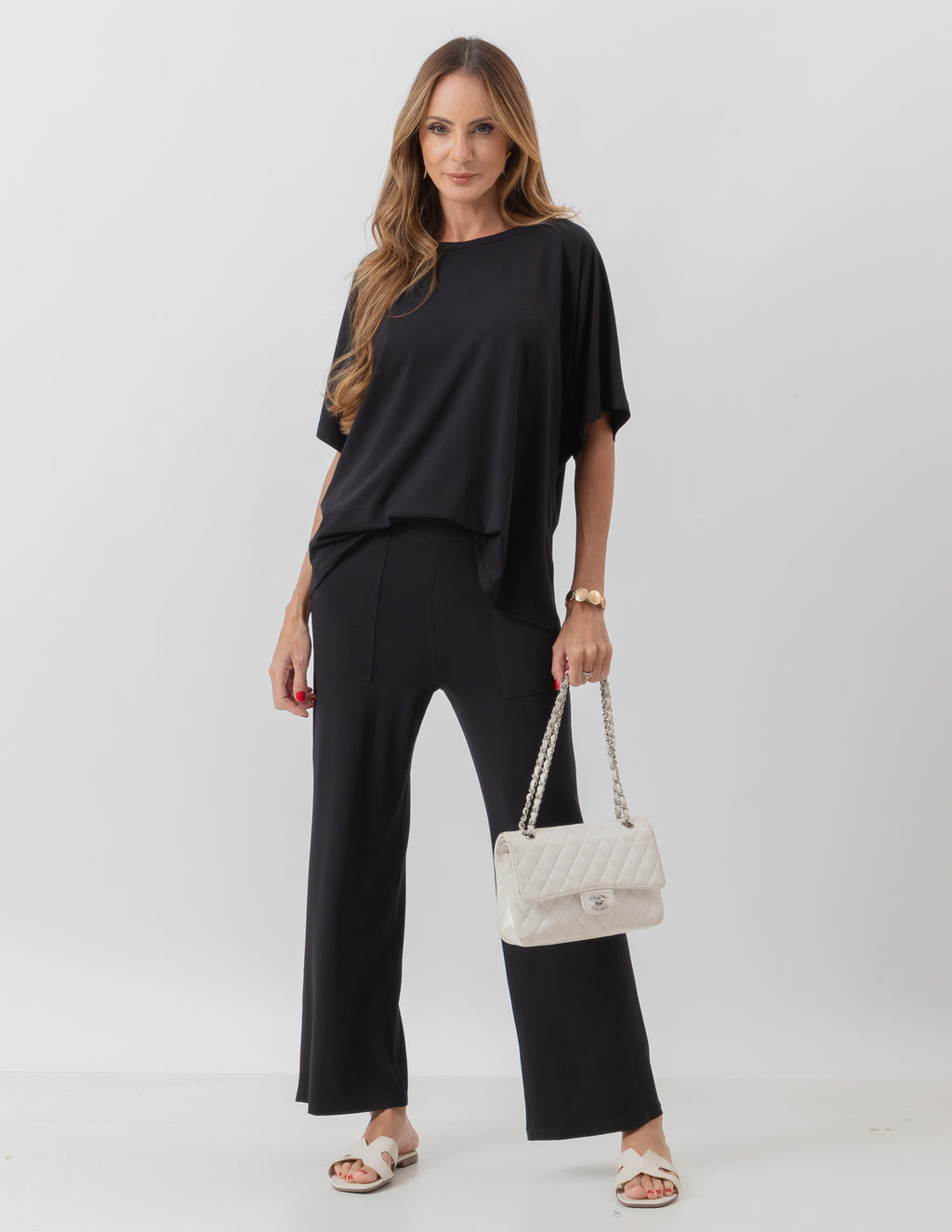 Conjunto Elisa Preto em Moletinho