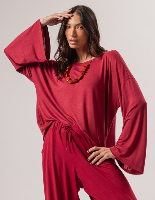 Blusa Amelie Bordô