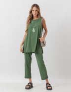 Conjunto Paris Verde Militar