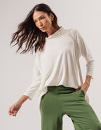 Conjunto Blusa Gola Boba Off e Calça Panama Verde Militar