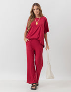 Conjunto Elisa Bordô em Moletinho