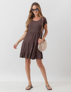 Vestido Curto Manuela Marrom