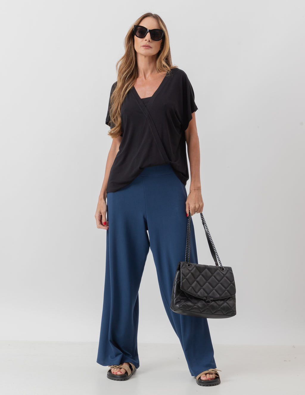 Blusa Transpassada Preta