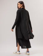 Vestido Luciana Preto e Cardigan Preto