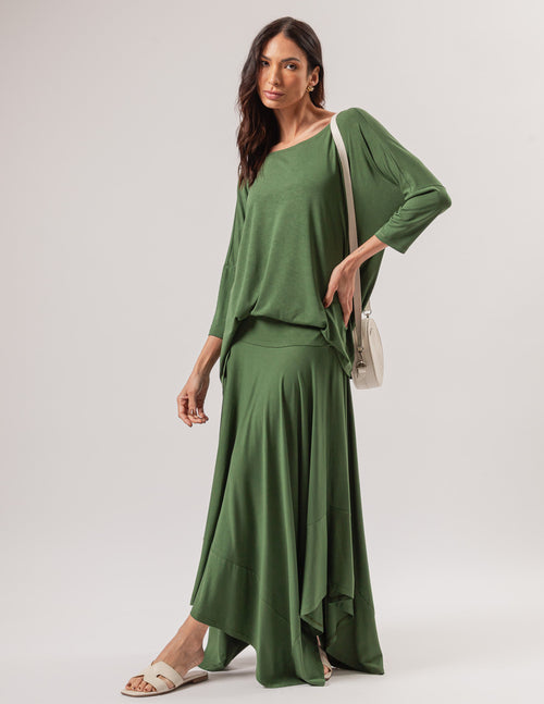 Blusa Gola Careca Verde Militar