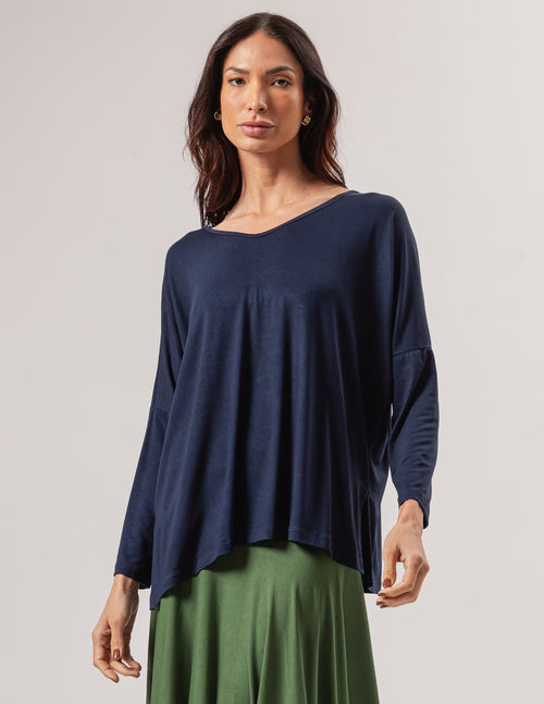 Blusa Emma Azul Marinho
