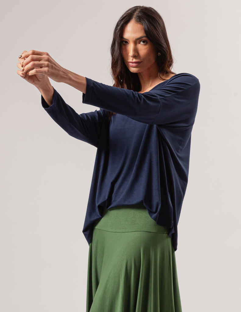 Blusa Emma Azul Marinho