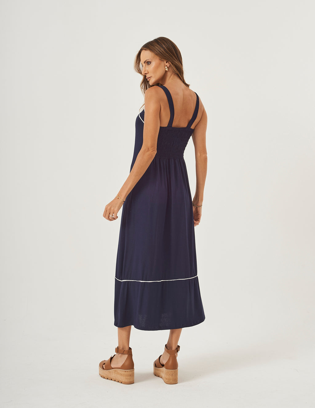 Vestido Antonella Azul Marinho