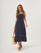 Vestido Antonella Azul Marinho