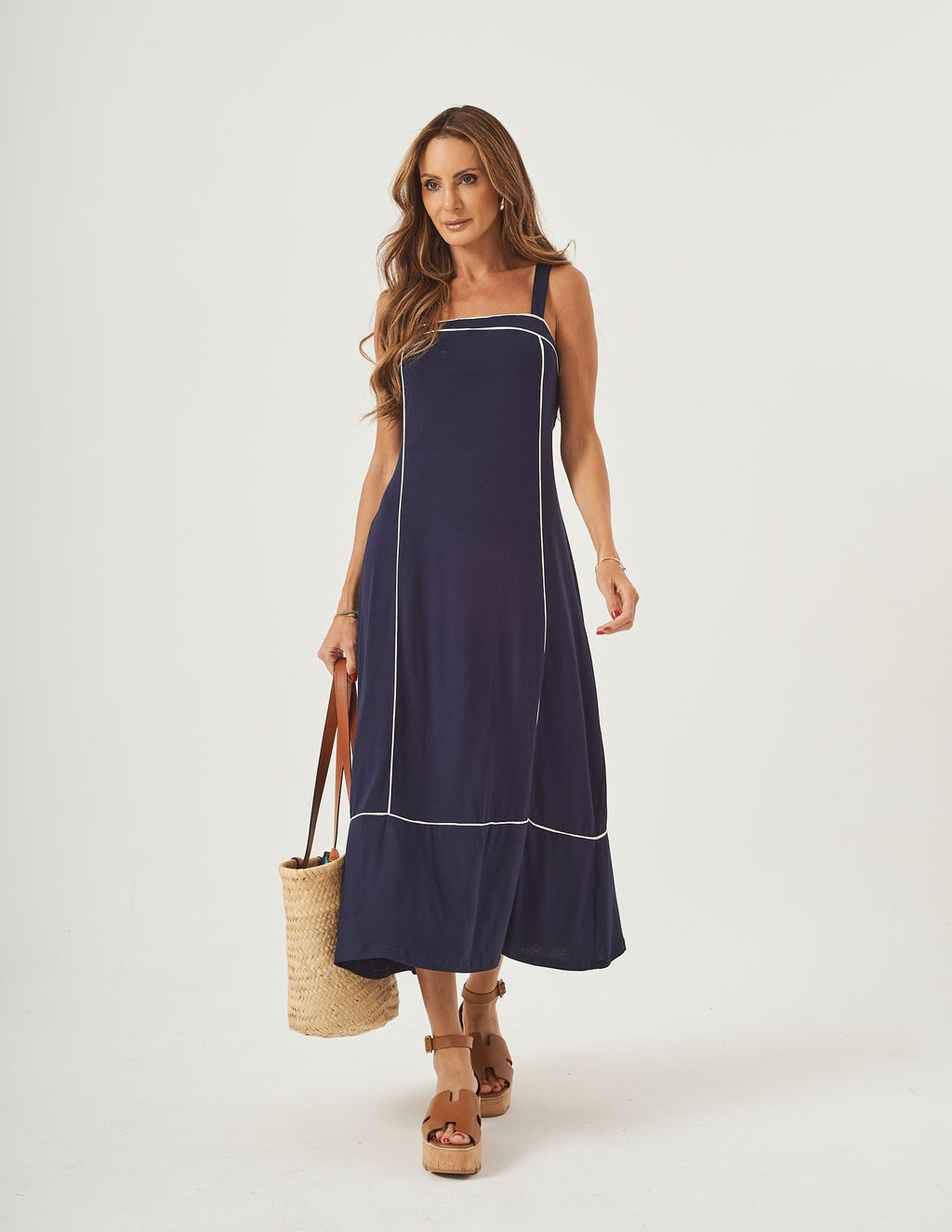 Vestido Antonella Azul Marinho