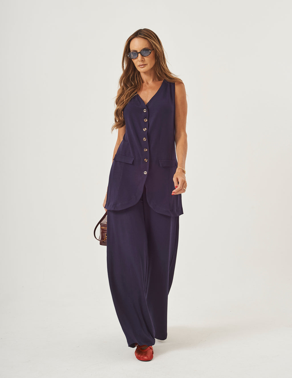 Conjunto Aurora Azul Marinho
