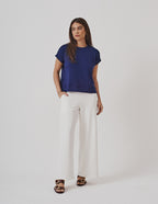 Conjunto Blusa Eleonora Marinho e Calça Panama Off White