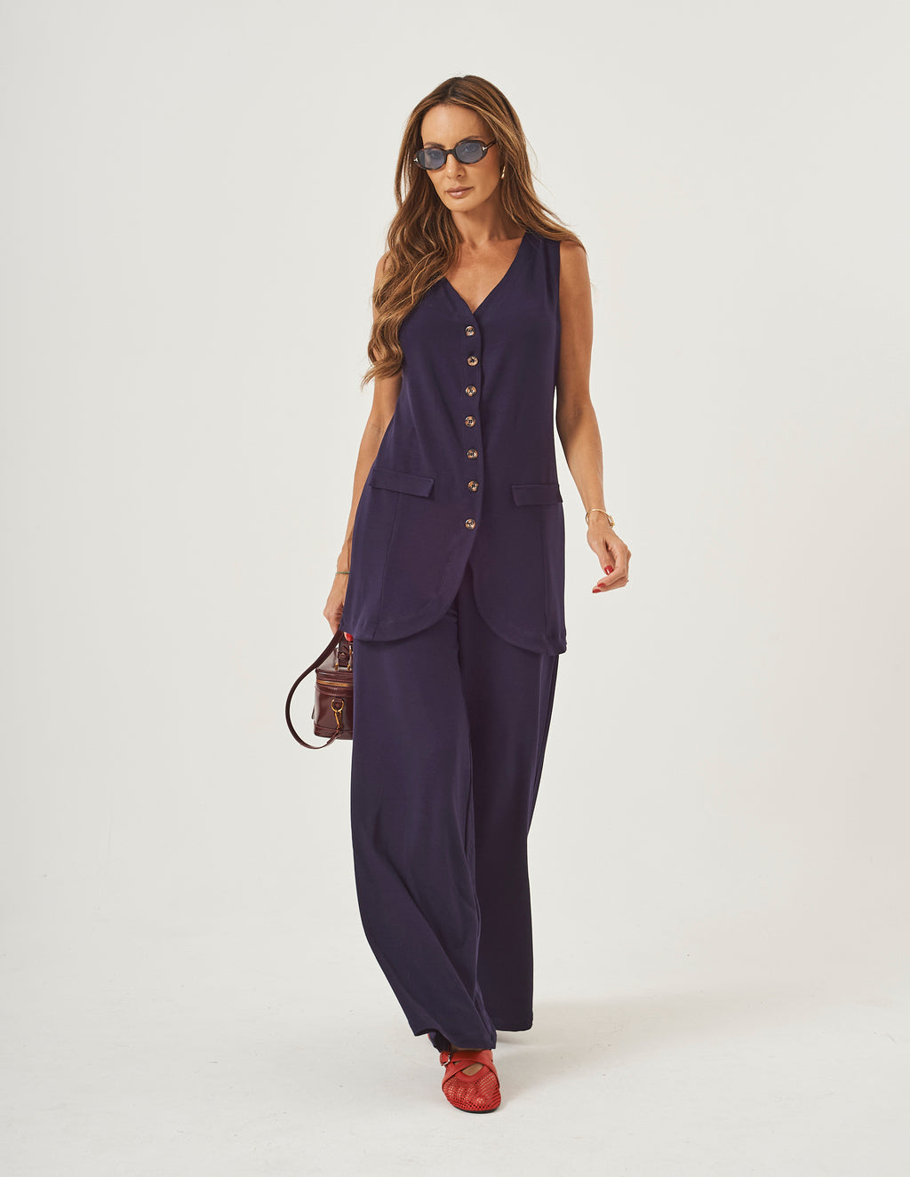 Conjunto Aurora Azul Marinho