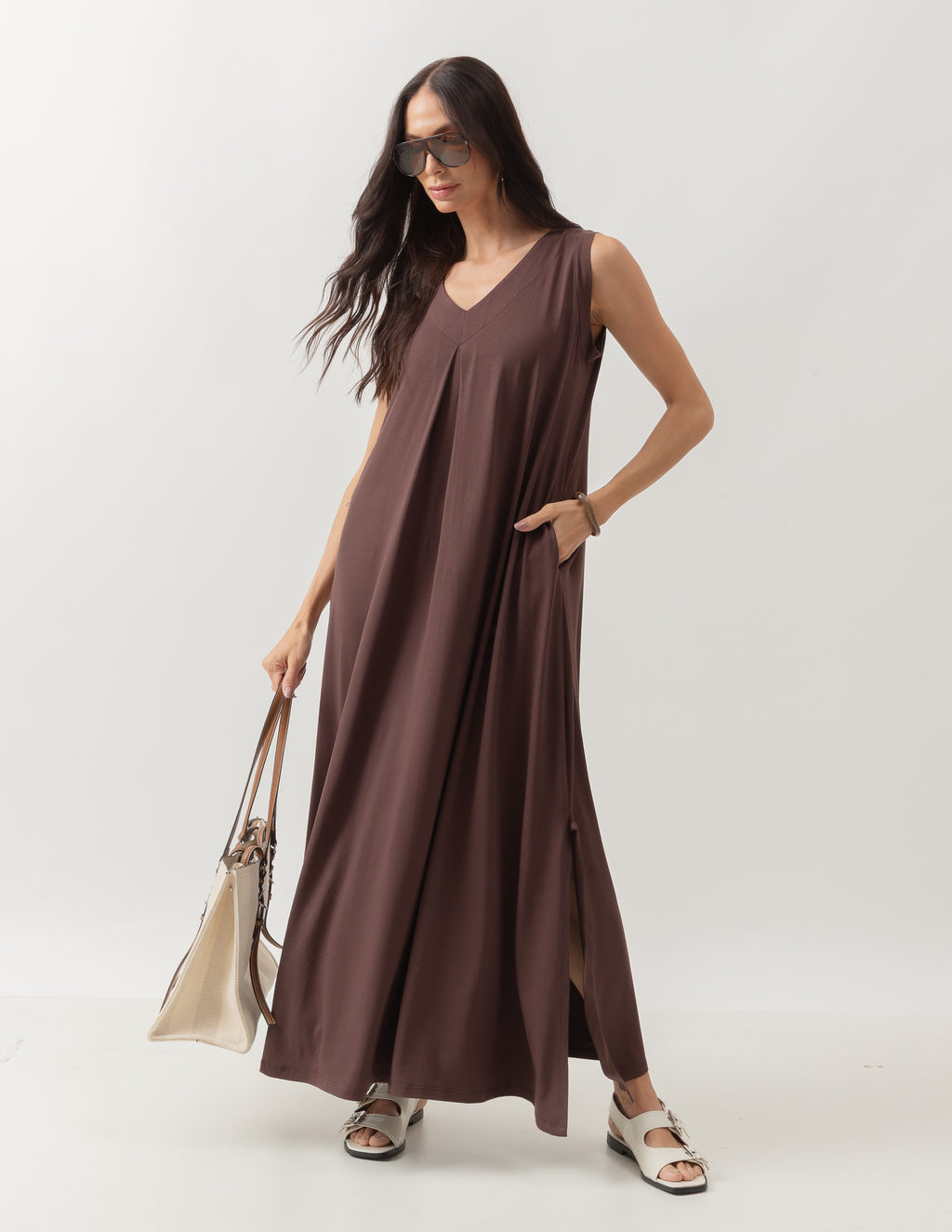 Vestido Sophie Marrom
