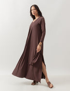 Conjunto Sophie Marrom - Vestido e Cardigan