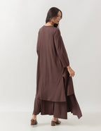 Conjunto Sophie Marrom - Vestido e Cardigan
