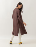 Cardigan com Fendas Sophie Marrom